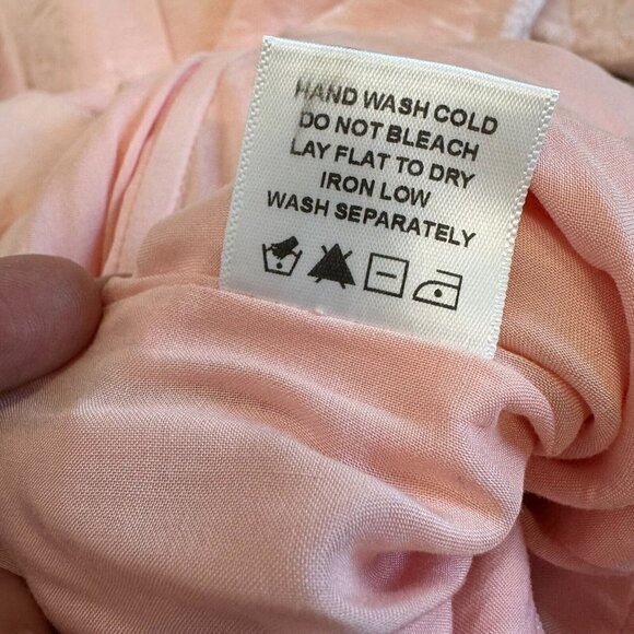 Majorelle Women's Naomi Jumpsuit Strapless Tie Waist Wide Leg Pink Cloud XXS - Picture 12 of 16